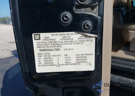 2004 GMC Yukon Denali из США, поврежденный, VIN 1GKEK63U44J175891